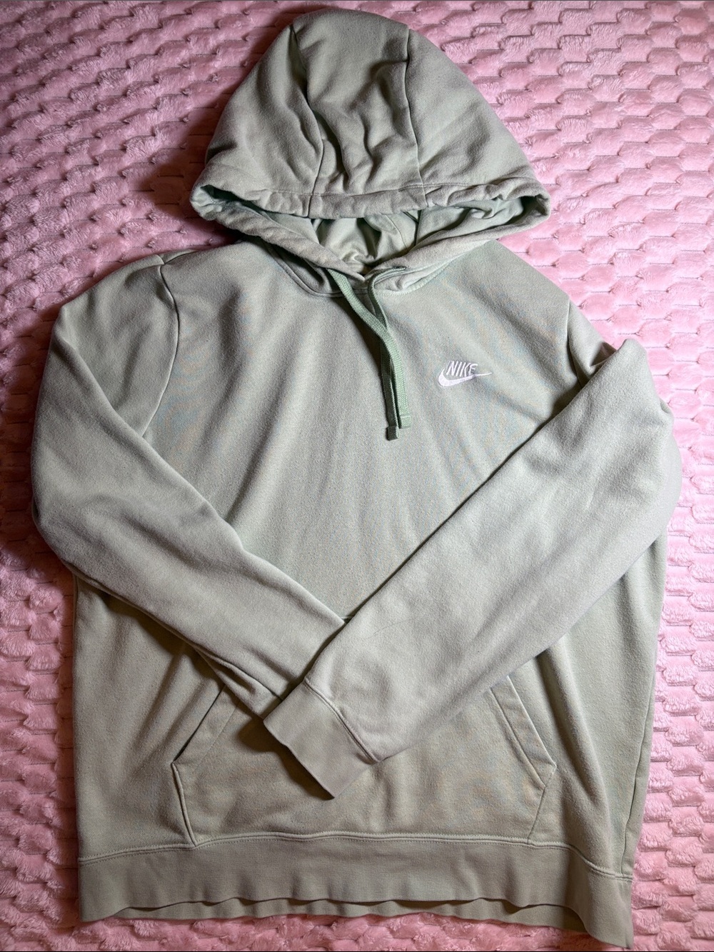Nike Green Pullover Hoodie with Embroidered Logo